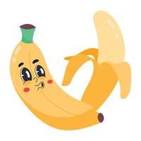 trendig söt bananer vektor