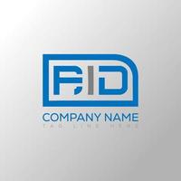 fid Brief Logo kreativ Design. fid einzigartig Design. vektor