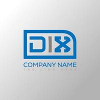 dix brev logotyp kreativ design. dix unik design. vektor