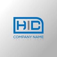 hic brev logotyp kreativ design. hic unik design. vektor