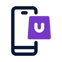 Kaufen online Symbol zum Ihre Webseite, Handy, Mobiltelefon, Präsentation, und Logo Design. vektor