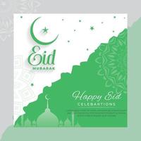 eid mubarak- eid mubarak social media posta - islamic design - eid bakgrund - islamic illustration vektor