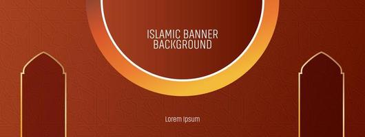 islamic gyllene baner bakgrund design vektor