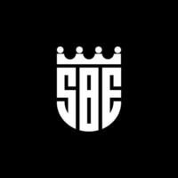SBE brev logotyp design i illustration. vektor logotyp, kalligrafi mönster för logotyp, affisch, inbjudan, etc.
