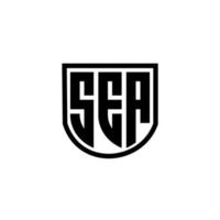 Sea Letter Logo-Design in Abbildung. Vektorlogo, Kalligrafie-Designs für Logo, Poster, Einladung usw. vektor