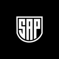 SAP-Brief-Logo-Design in Abbildung. Vektorlogo, Kalligrafie-Designs für Logo, Poster, Einladung usw. vektor