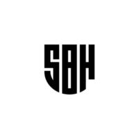sbh brev logotyp design i illustration. vektor logotyp, kalligrafi mönster för logotyp, affisch, inbjudan, etc.