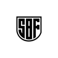 sbf-Brief-Logo-Design in Abbildung. Vektorlogo, Kalligrafie-Designs für Logo, Poster, Einladung usw. vektor
