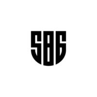 sbg brev logotyp design i illustration. vektor logotyp, kalligrafi mönster för logotyp, affisch, inbjudan, etc.