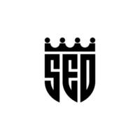sed-Buchstaben-Logo-Design in Abbildung. Vektorlogo, Kalligrafie-Designs für Logo, Poster, Einladung usw. vektor