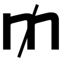 Mühle Zeichen Währung Symbol Symbol schwarz Farbe Vektor Illustration Bild eben Stil