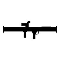 Geschäft Granate Startprogramm Bazooka Gewehr Rakete System Symbol schwarz Farbe Vektor Illustration Bild eben Stil