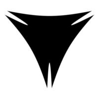 triangel abstrakt form för baner superhjälte tecken ikon svart Färg vektor illustration bild platt stil