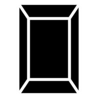 mall bild rektangulär ikon svart Färg vektor illustration bild platt stil