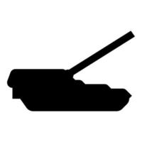 selbstfahrend Haubitze Artillerie System Symbol schwarz Farbe Vektor Illustration Bild eben Stil