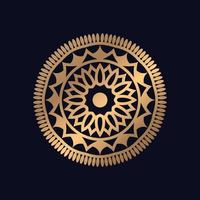 Luxus Mandala mit golden Arabeske Muster vektor