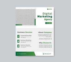 Flyer-Vorlagendesign für Agenturen für digitales Marketing vektor