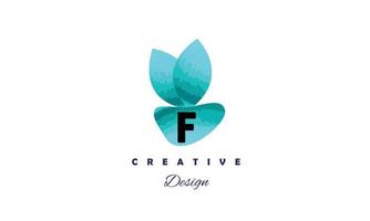 f alfabet design vektor med vatten Färg borsta ikon kreativ modern trendig logotyp på vit bakgrund