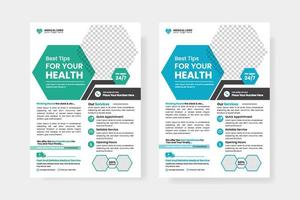 Gesundheitswesen Flyer Layout , medizinisch Flyer oder Poster Design Layout vektor