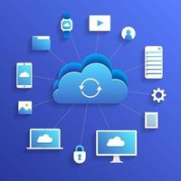 Cloud-Computing-Technologievektor