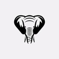 elefant huvud logotyp design mall. grymt bra en elefant huvud logotyp. en elefant huvud linje konst logotyp. vektor