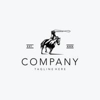 Cowgirl Logo Design. genial ein Cowgirl Logo. ein Cowgirl Logotyp. vektor