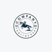 Cowgirl Logo Design. genial ein Cowgirl Logo. ein Cowgirl Logotyp. vektor