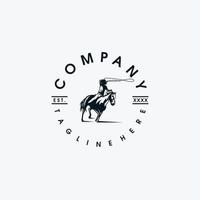 Cowgirl Logo Design. genial ein Cowgirl Logo. ein Cowgirl Logotyp. vektor