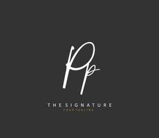 pp Initiale Brief Handschrift und Unterschrift Logo. ein Konzept Handschrift Initiale Logo mit Vorlage Element. vektor