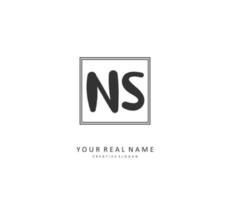 n s ns Initiale Brief Handschrift und Unterschrift Logo. ein Konzept Handschrift Initiale Logo mit Vorlage Element. vektor