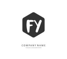 fy Initiale Brief Handschrift und Unterschrift Logo. ein Konzept Handschrift Initiale Logo mit Vorlage Element. vektor