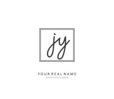 jy Initiale Brief Handschrift und Unterschrift Logo. ein Konzept Handschrift Initiale Logo mit Vorlage Element. vektor