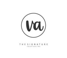 v ein va Initiale Brief Handschrift und Unterschrift Logo. ein Konzept Handschrift Initiale Logo mit Vorlage Element. vektor