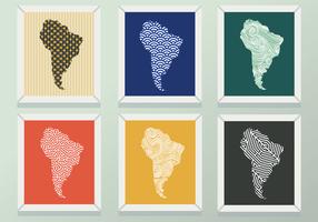 modern Sydamerika karta mönster vektor pack