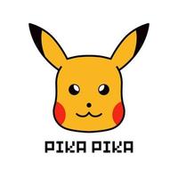 illustration av pikachu fläkt konst. lämplig för ungar, skriva ut, t skjorta, klistermärke, design element. vektor