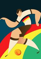 Deutschland-Weltmeisterschaft-Fußball-Spieler-Illustration vektor