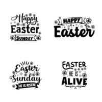 glücklich Ostern Beschriftung Typografie Design. vektor