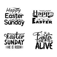 glücklich Ostern Beschriftung Typografie Design. vektor