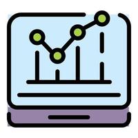 Ergebnis Geld Monitor Symbol Vektor eben