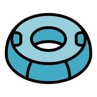 Wasser Ring Symbol Vektor eben