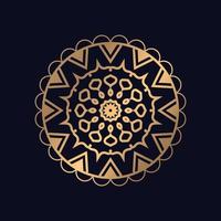 Gold Farbe Mandala Design Hintergrund vektor