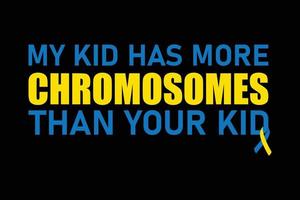 ner syndrom medvetenhet dag min unge har Mer kromosomer än din unge vektor