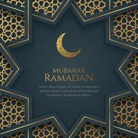 Ramadan kareem Mubarak Arabeske Ornament Rand Luxus abstrakt Weiß Hintergrund vektor