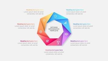 Sieben 7 Schritte Optionen Kreis Geschäft Infografik modern Design Vorlage vektor