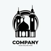 islamic moské logotyp design inspiration vektor