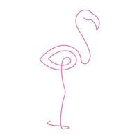 flamingo linje konst design vektor