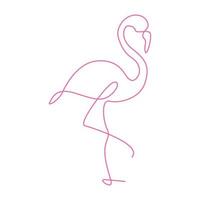 flamingo linje konst design vektor