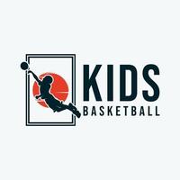 Kinder Basketball Logo Design Inspiration vektor
