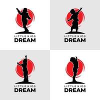 Sammlung von Kind Träume Logo Design vektor