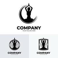 Yoga und Meditation Logo Design Inspiration vektor